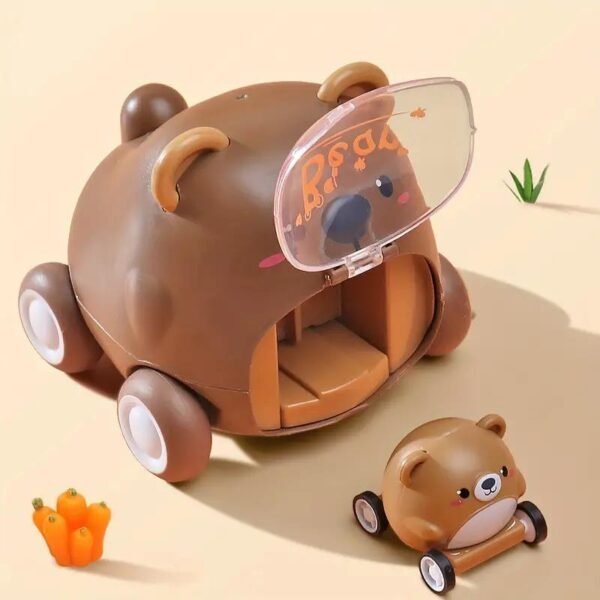 Mobil Mainan Anak Seluncur Karakter Hewan Lucu Coklat - Image 2