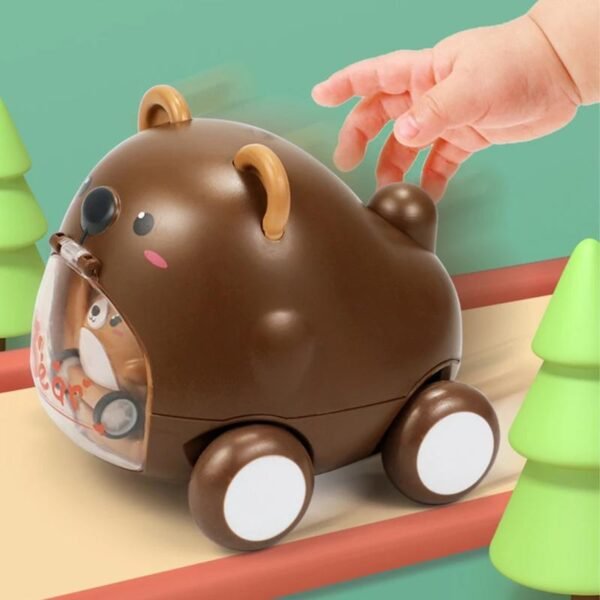 Mobil Mainan Anak Seluncur Karakter Hewan Lucu Coklat - Image 3