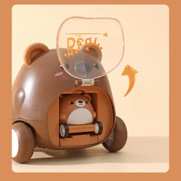 Mobil Mainan Anak Seluncur Karakter Hewan Lucu Coklat - Image 5