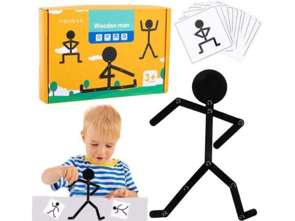 Mainan Puzzle Kayu Montessori Koordinasi Tangan Mata Hitam - Image 5
