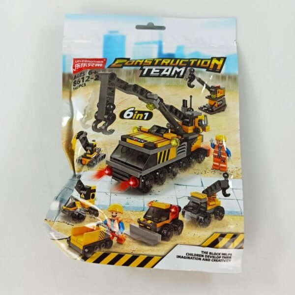 Mainan Balok Susun Tim Konstruksi 6in1 142 Bricks - Image 4