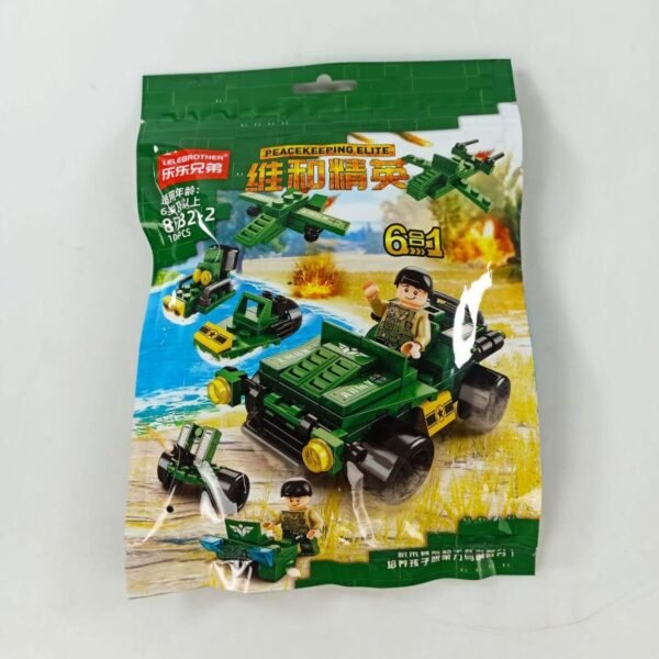 Mainan Balok Susun Mobil Militer 6in1 106 Bricks - Image 4
