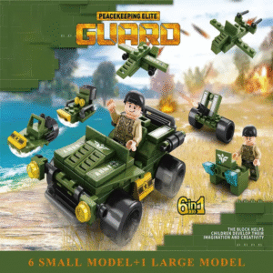 Mainan Balok Susun Mobil Militer 6in1 106 Bricks