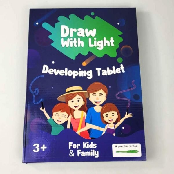 Papan Menggambar Edukasi Anak dengan Efek Cahaya Ajaib Hitam - Image 5
