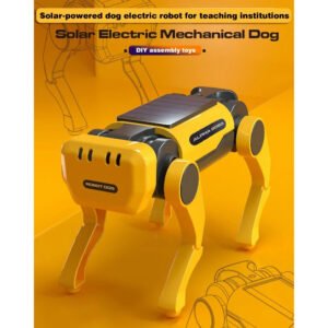 Mainan Robot Listrik Anak Tenaga Surya Bentuk Anjing Kuning