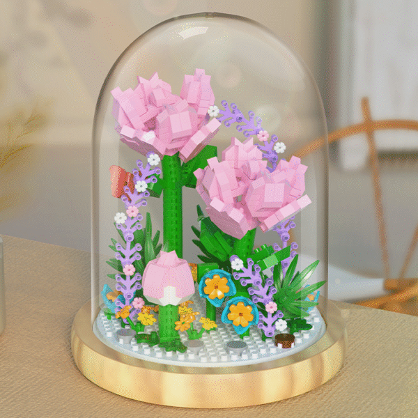 Mainan Balok Susun Bunga Anyelir Flower Dome 624 Bricks