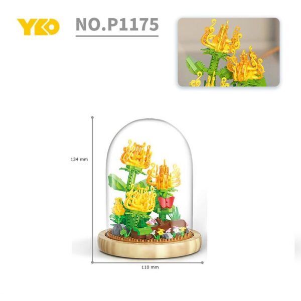 Mainan Balok Susun Bunga Krisan Flower Dome 611 Bricks - Image 3