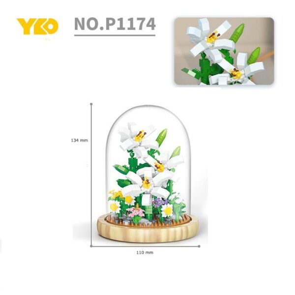 Mainan Balok Susun Bunga Lily Flower Dome 594 Bricks - Image 2