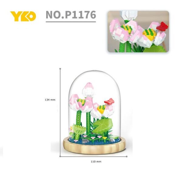Mainan Balok Susun Bunga Teratai Flower Dome 659 Bricks - Image 2