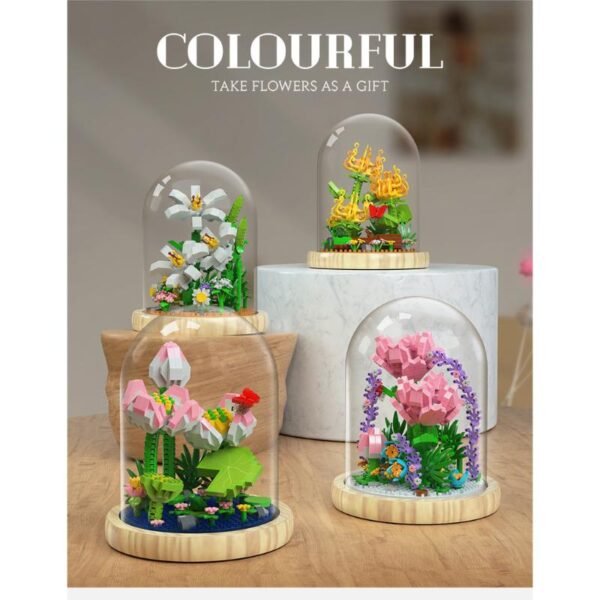 Mainan Balok Susun Bunga Teratai Flower Dome 659 Bricks - Image 3