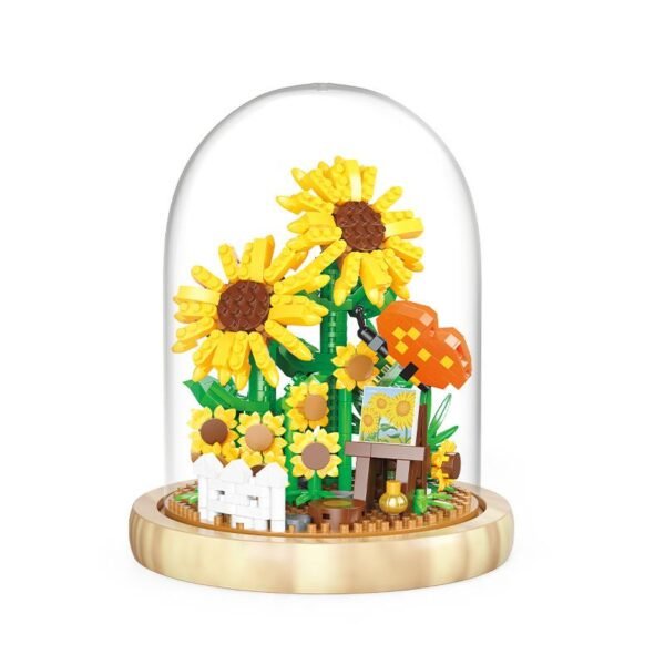 Mainan Balok Susun Bunga Matahari Flower Dome 558 Bricks - Image 2